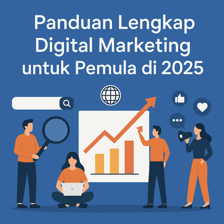 Ilustrasi perbandingan menabung di bank dan e-wallet dengan ikon bangunan bank dan smartphone berisi dompet digital.