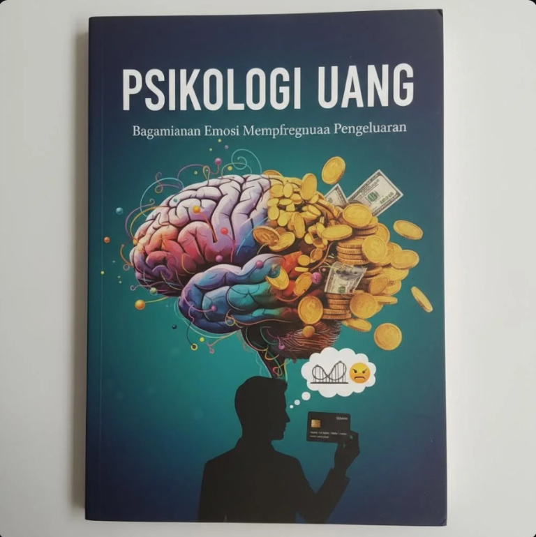 Seseorang memegang dompet terbuka sambil merenung dengan ekspresi emosional