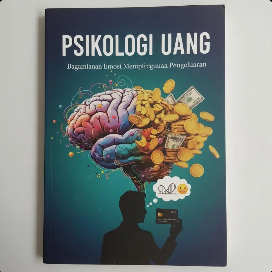 Seseorang memegang dompet terbuka sambil merenung dengan ekspresi emosional