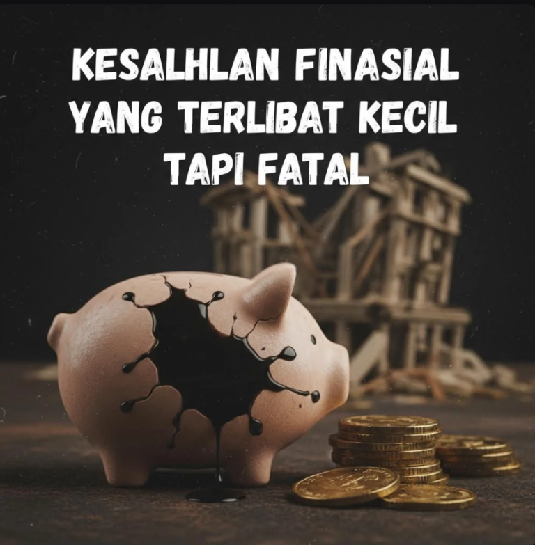 Seseorang menghitung uang sambil melihat catatan keuangan dengan ekspresi bingung