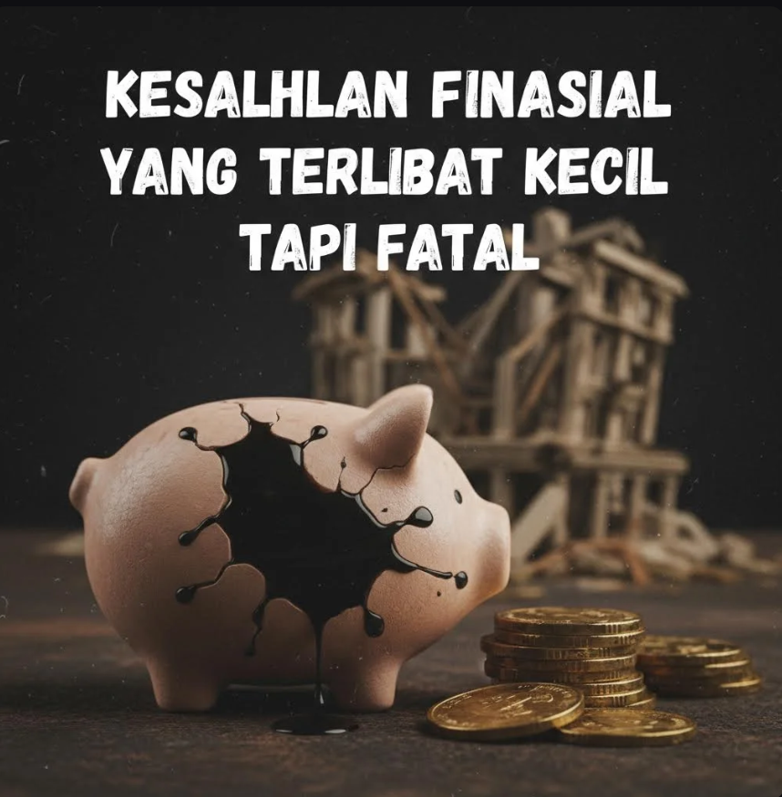 Seseorang menghitung uang sambil melihat catatan keuangan dengan ekspresi bingung