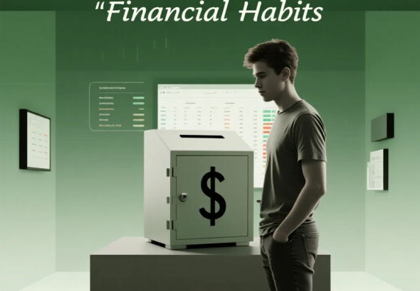 Ilustrasi seseorang sedang menyusun kebiasaan finansial dengan catatan anggaran dan kalender