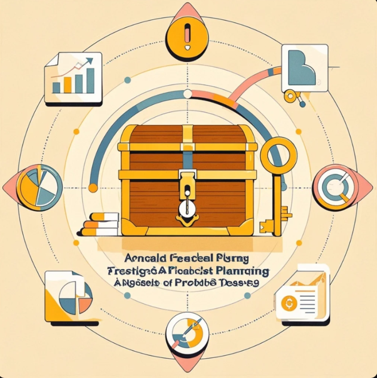 Seseorang menyusun financial planning di meja kerja dengan grafik keuangan dan catatan tujuan