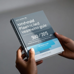 Seseorang menghitung anggaran di meja dengan kalkulator, catatan budget, dan ponsel berisi aplikasi keuangan